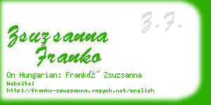 zsuzsanna franko business card